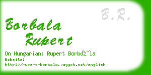 borbala rupert business card